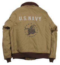 画像2: FREEWHEELERS & CO. ["Construction Battalion" USN GROUND CREW JACKET CIVILIAN MODEL #2231010 DARK BEIGE size.42] (2)