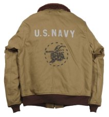 画像2: FREEWHEELERS & CO. ["Construction Battalion" USN GROUND CREW JACKET CIVILIAN MODEL #2231010 DARK BEIGE size.36,40,42] (2)