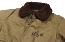 画像7: FREEWHEELERS & CO. ["Construction Battalion" USN GROUND CREW JACKET CIVILIAN MODEL #2231010 DARK BEIGE size.42] (7)