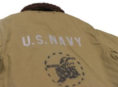 画像8: FREEWHEELERS & CO. ["Construction Battalion" USN GROUND CREW JACKET CIVILIAN MODEL #2231010 DARK BEIGE size.42] (8)
