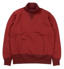 画像1: FREEWHEELERS & CO. ["TURTLE NECK SWEAT SHIRT" SPECIAL HEAVY WEIGHT #2234007 FADE CRIMSON×DARK CRIMSON size.36,38,40,42] (1)