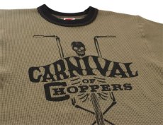 画像4: FREEWHEELERS & CO. ["CARNIVAL OF CHOPPERS" CREW NECKED THERMAL LONG SLEEVE SHIRT #2325028 OIL STAIN×BLACK size.S,M] (4)