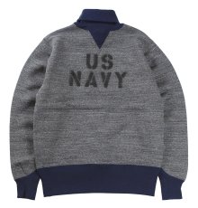 画像2: FREEWHEELERS & CO. ["U.S.NAVY VF-17 Jolly Rogers" TURTLE NECK SWEAT SHIRT #2434012 GRAINED CHARCOAL GRAY×OLD NAVY size.44] (2)