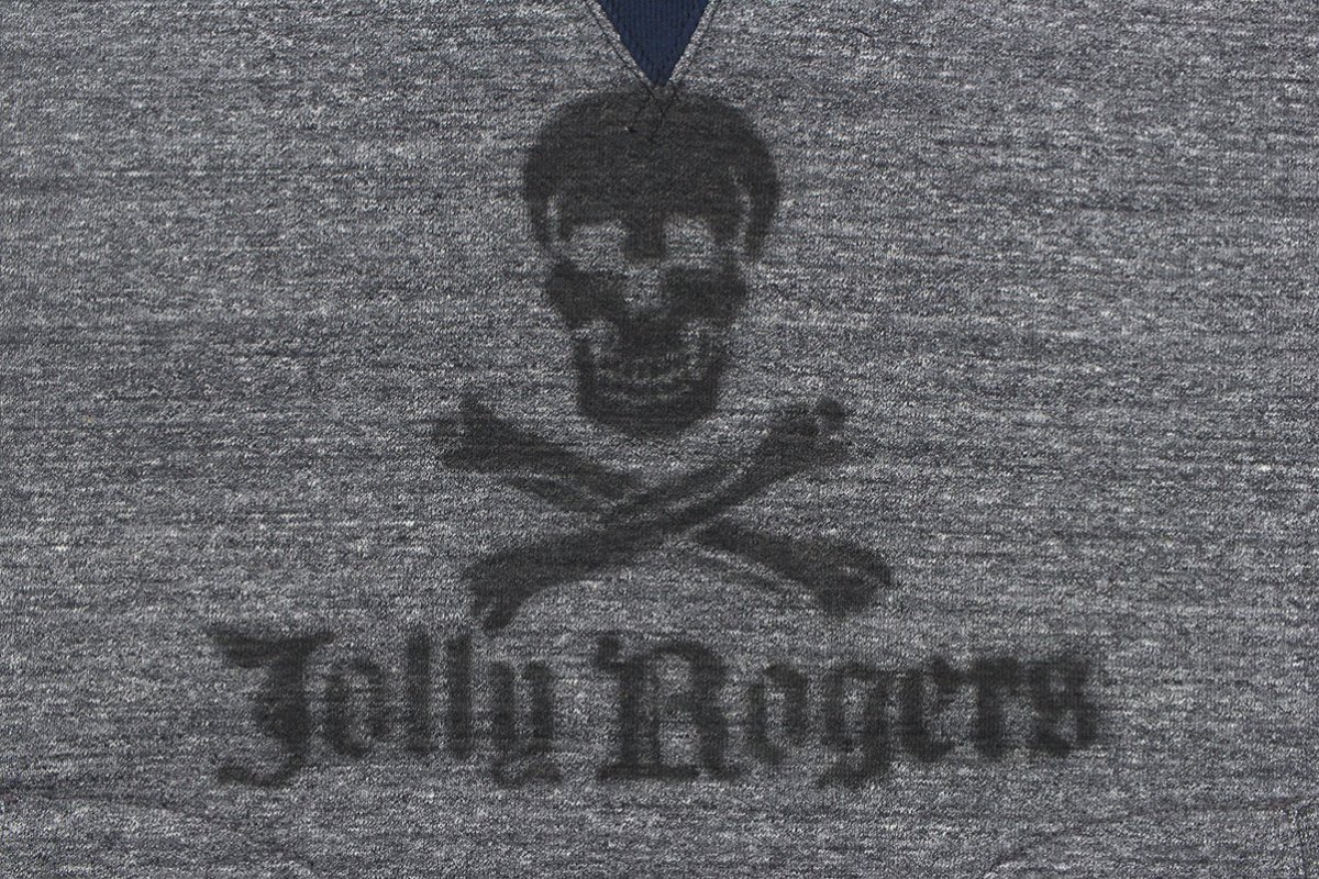 画像4: FREEWHEELERS & CO. ["U.S.NAVY VF-17 Jolly Rogers" TURTLE NECK SWEAT SHIRT #2434012 GRAINED CHARCOAL GRAY×OLD NAVY size.44] (4)