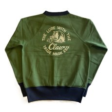 画像2: FREEWHEELERS & CO. ["THE LURE WITH THE CLAW" RAGLAN SLEEVE SWEAT SHIRT #2534002 YELLOW GREEN×OLD NAVY size.36,38,40,42,44,46] (2)