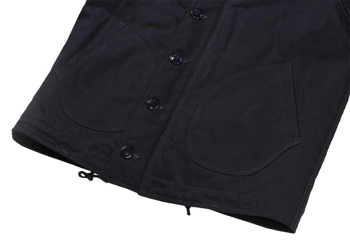 画像10: FREEWHEELERS & CO. ["KNUCKLE BONES" on "AAF 90thBG 400thBSQ" CIVILIAN DECK JACKET #2531004 DARK NAVY size.34,36,38,40,42,44] (10)