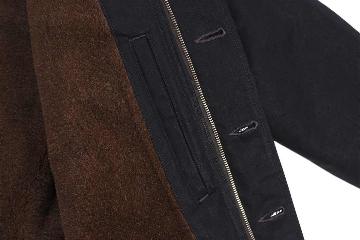 画像5: FREEWHEELERS & CO. ["KNUCKLE BONES" on "AAF 90thBG 400thBSQ" CIVILIAN DECK JACKET #2531004 DARK NAVY size.34,36,38,40,42,44] (5)