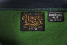 画像4: FREEWHEELERS & CO. ["THE LURE WITH THE CLAW" RAGLAN SLEEVE SWEAT SHIRT #2534002 YELLOW GREEN×OLD NAVY size.36,38,40,42,44,46] (4)