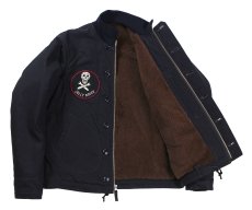 画像3: FREEWHEELERS & CO. ["KNUCKLE BONES" on "AAF 90thBG 400thBSQ" CIVILIAN DECK JACKET #2531004 DARK NAVY size.36,38,40,42,44] (3)