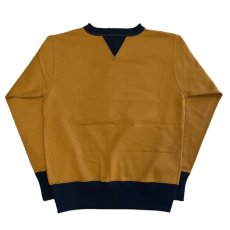 画像2: FREEWHEELERS & CO. ["Devil Dog" DOUBLE V SWEAT SHIRT #2534003 OLD GOLD×DEEP BLUEBERRY size.36,38,40,42,44,46] (2)