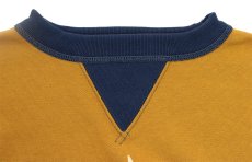 画像3: FREEWHEELERS & CO. ["Devil Dog" DOUBLE V SWEAT SHIRT #2534003 OLD GOLD×DEEP BLUEBERRY size.38,40,42,44,46] (3)