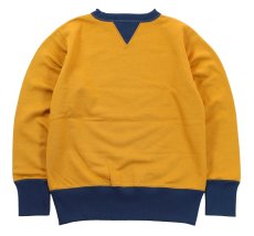 画像2: FREEWHEELERS & CO. ["Devil Dog" DOUBLE V SWEAT SHIRT #2534003 OLD GOLD×DEEP BLUEBERRY size.38,40,42,44,46] (2)