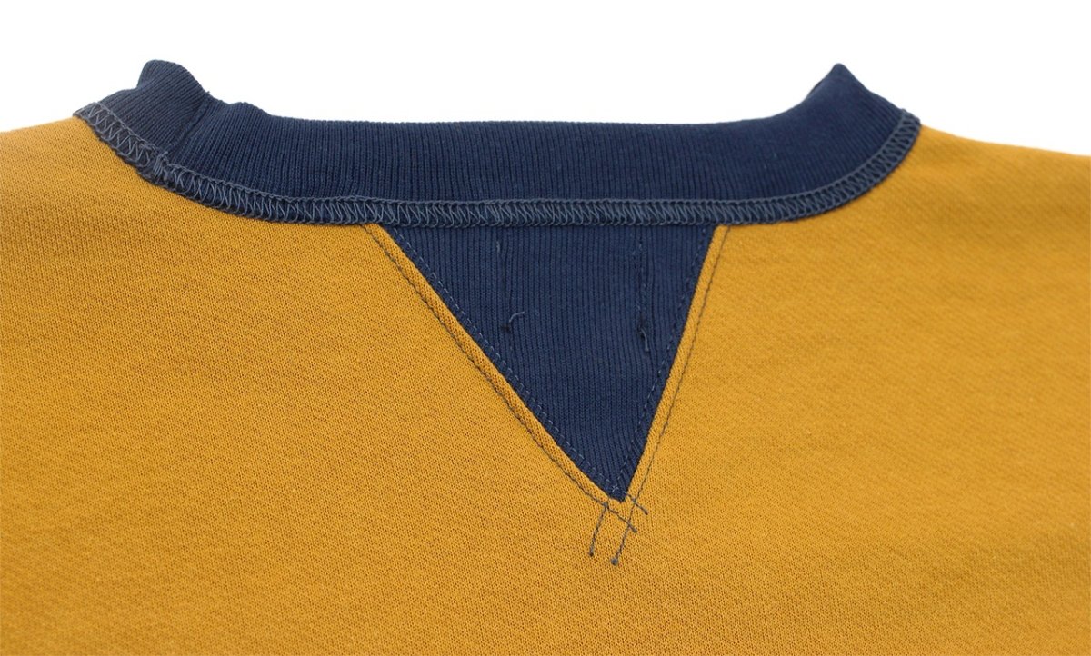 画像7: FREEWHEELERS & CO. ["Devil Dog" DOUBLE V SWEAT SHIRT #2534003 OLD GOLD×DEEP BLUEBERRY size.38,40,42,44,46] (7)