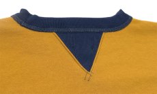 画像7: FREEWHEELERS & CO. ["Devil Dog" DOUBLE V SWEAT SHIRT #2534003 OLD GOLD×DEEP BLUEBERRY size.38,40,42,44,46] (7)