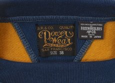 画像4: FREEWHEELERS & CO. ["Devil Dog" DOUBLE V SWEAT SHIRT #2534003 OLD GOLD×DEEP BLUEBERRY size.38,40,42,44,46] (4)