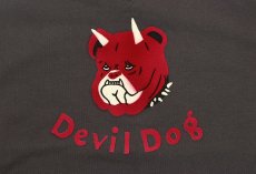 画像5: FREEWHEELERS & CO. ["Devil Dog" DOUBLE V SWEAT SHIRT #2534003 CHARCOAL BLACK×SOOT BLACK size.38,40,42,44,46] (5)