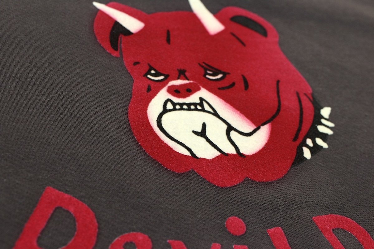 画像6: FREEWHEELERS & CO. ["Devil Dog" DOUBLE V SWEAT SHIRT #2534003 CHARCOAL BLACK×SOOT BLACK size.38,40,42,44,46] (6)