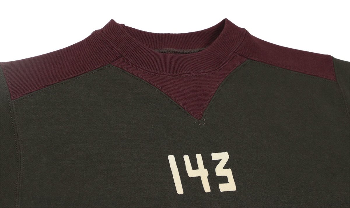 画像3: FREEWHEELERS & CO. ["BIRNER LAKES MODIFIED" ATHLETIC SWEAT SHIRT #2534008 DARK OLIVE DRAB×OLD BROWN size.42] (3)