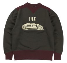 画像1: FREEWHEELERS & CO. ["BIRNER LAKES MODIFIED" ATHLETIC SWEAT SHIRT #2534008 DARK OLIVE DRAB×OLD BROWN size.42] (1)