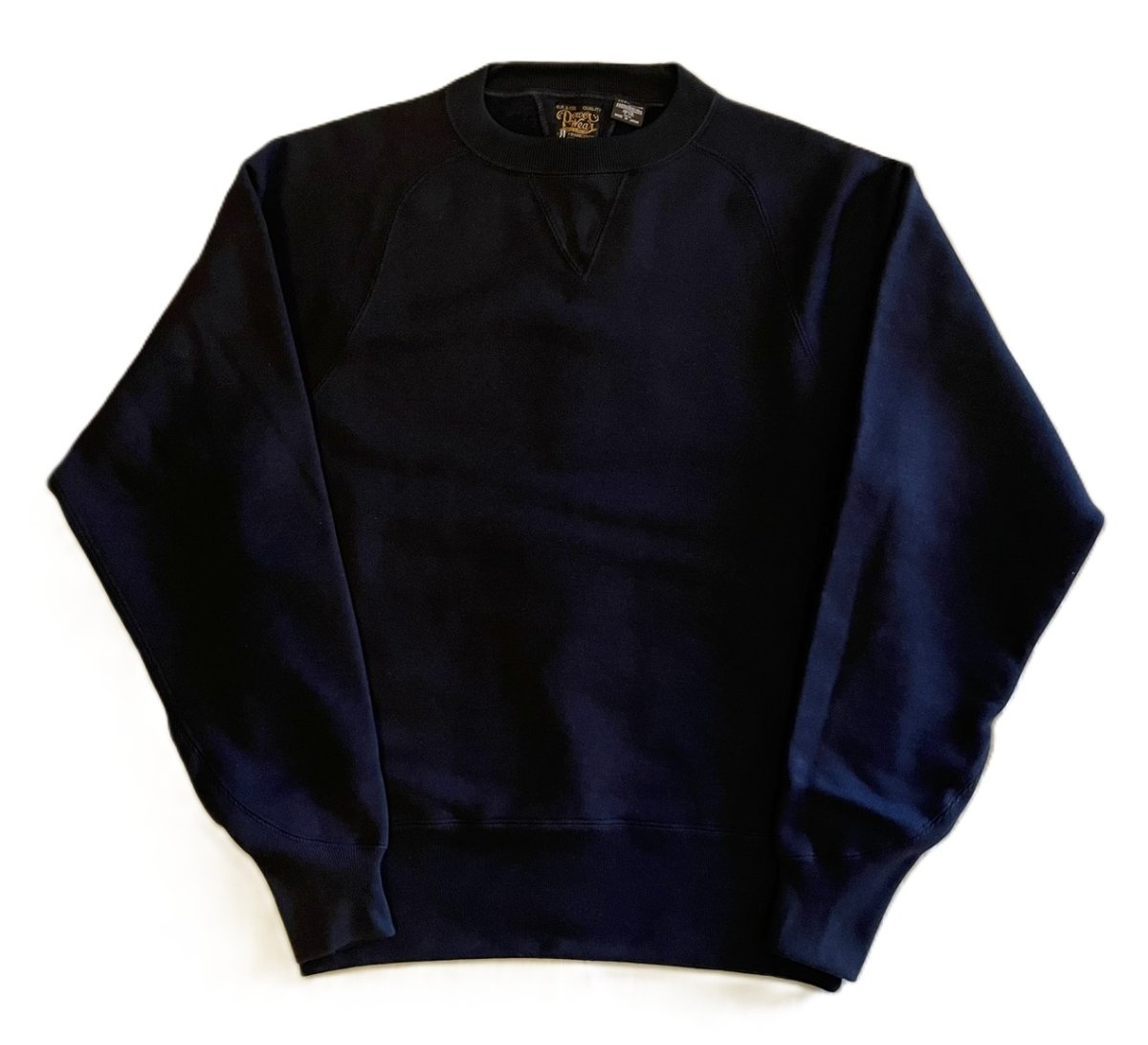 画像1: FREEWHEELERS & CO. ["FREEDOM SLEEVE DOUBLE V SWEAT SHIRT" SPECIAL HEAVY WEIGHT #2534005 JET NAVY size.38,40,42,44] (1)
