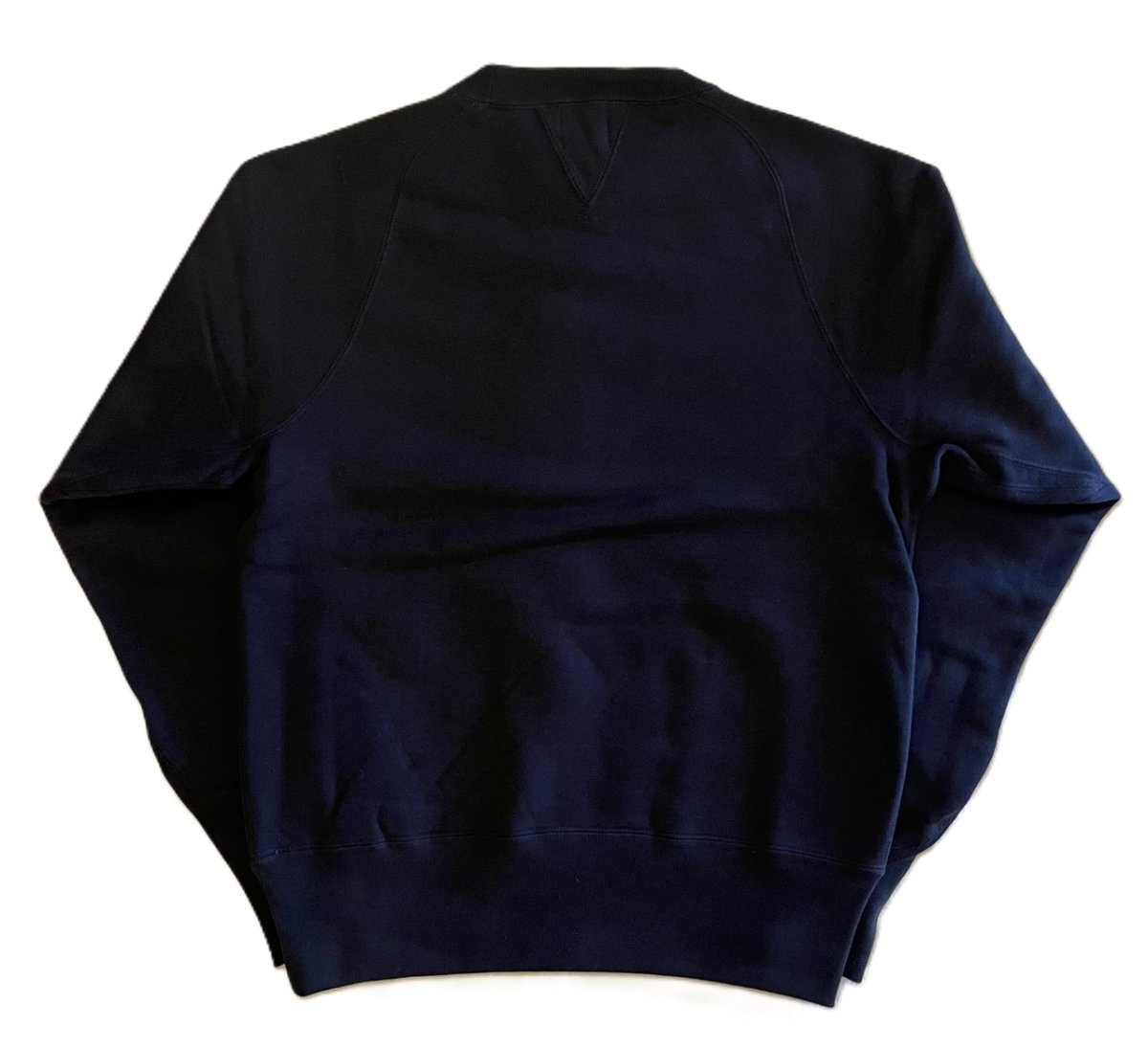 画像2: FREEWHEELERS & CO. ["FREEDOM SLEEVE DOUBLE V SWEAT SHIRT" SPECIAL HEAVY WEIGHT #2534005 JET NAVY size.38,40,42,44] (2)