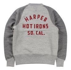 画像2: FREEWHEELERS & CO. ["HARPER HOT IRONS V8" FREEDOM SLEEVE DOUBLE V SWEAT SHIRT #2534006 MIX GRAY×GRAINED CHARCOAL GRAY size.38,42,46] (2)