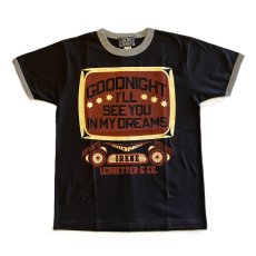画像1: ’BO’S GLAD RAGS [100% Cotton Ringer Tee “Goodnight Irene” Washout Black×Heather Gray size.M,L,XL] (1)