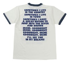 画像2: ’BO’S GLAD RAGS [100% Cotton Ringer Tee “Goodnight Irene” Washout White×Fadeout Navy size.M,L,XL] (2)