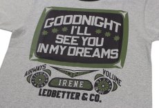 画像4: ’BO’S GLAD RAGS [100% Cotton Ringer Tee “Goodnight Irene” Heather Gray× Washout Black size.M,L,XL] (4)