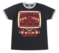 画像1: ’BO’S GLAD RAGS [100% Cotton Ringer Tee “Goodnight Irene” Washout Black×Heather Gray size.M,XL] (1)
