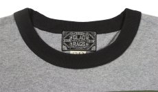 画像3: ’BO’S GLAD RAGS [100% Cotton Ringer Tee “Goodnight Irene” Heather Gray× Washout Black size.M,L,XL] (3)