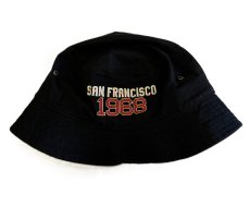 画像2: ’BO’S GLAD RAGS [San Francisco Curios Embroidery Bucket Hat “Fillmore West 1968” Wash-Out Black size.S-M,L-XL] (2)