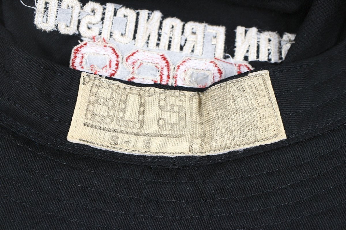 画像3: ’BO’S GLAD RAGS [San Francisco Curios Embroidery Bucket Hat “Fillmore West 1968” Wash-Out Black size.S-M] (3)