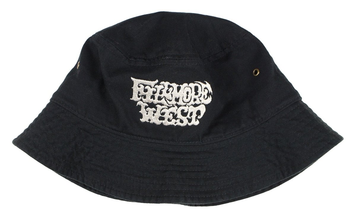 画像1: ’BO’S GLAD RAGS [San Francisco Curios Embroidery Bucket Hat “Fillmore West 1968” Wash-Out Black size.S-M] (1)