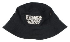 画像1: ’BO’S GLAD RAGS [San Francisco Curios Embroidery Bucket Hat “Fillmore West 1968” Wash-Out Black size.S-M] (1)