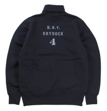 画像2: FREEWHEELERS & CO. ["U.S.NAVY BNY DRYDOCK #4" TURTLE NECK SWEAT SHIRT #2534010 JET NAVY size.38,40,42,44,46] (2)