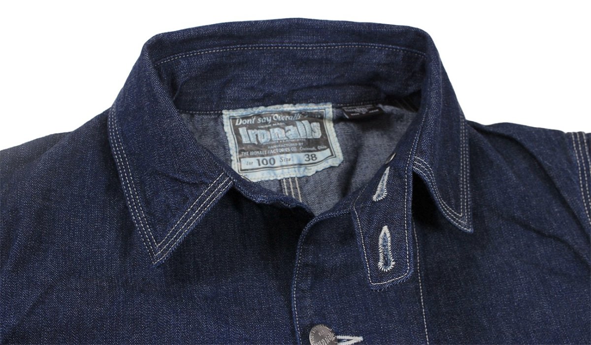 画像4: FREEWHEELERS & CO. ["Lot 100 DENIM JACKET" THE IRONALL FACTORIES CO. #2611001 10oz INDIGO DENIM size.34] (4)