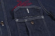 画像11: FREEWHEELERS & CO. [HOTRODDER CUSTOM "V8 ROADSTER" Birner MECHANIC SHIRT #2623003 8.5oz INDIGO DENIM size.14,15,16,17] (11)