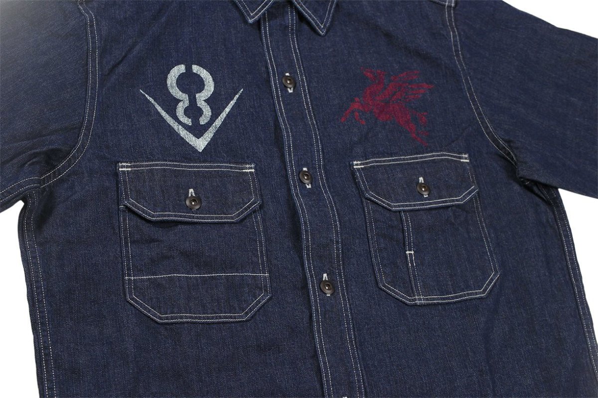 画像9: FREEWHEELERS & CO. [HOTRODDER CUSTOM "V8 ROADSTER" Birner MECHANIC SHIRT #2623003 8.5oz INDIGO DENIM size.14,15,16,17] (9)