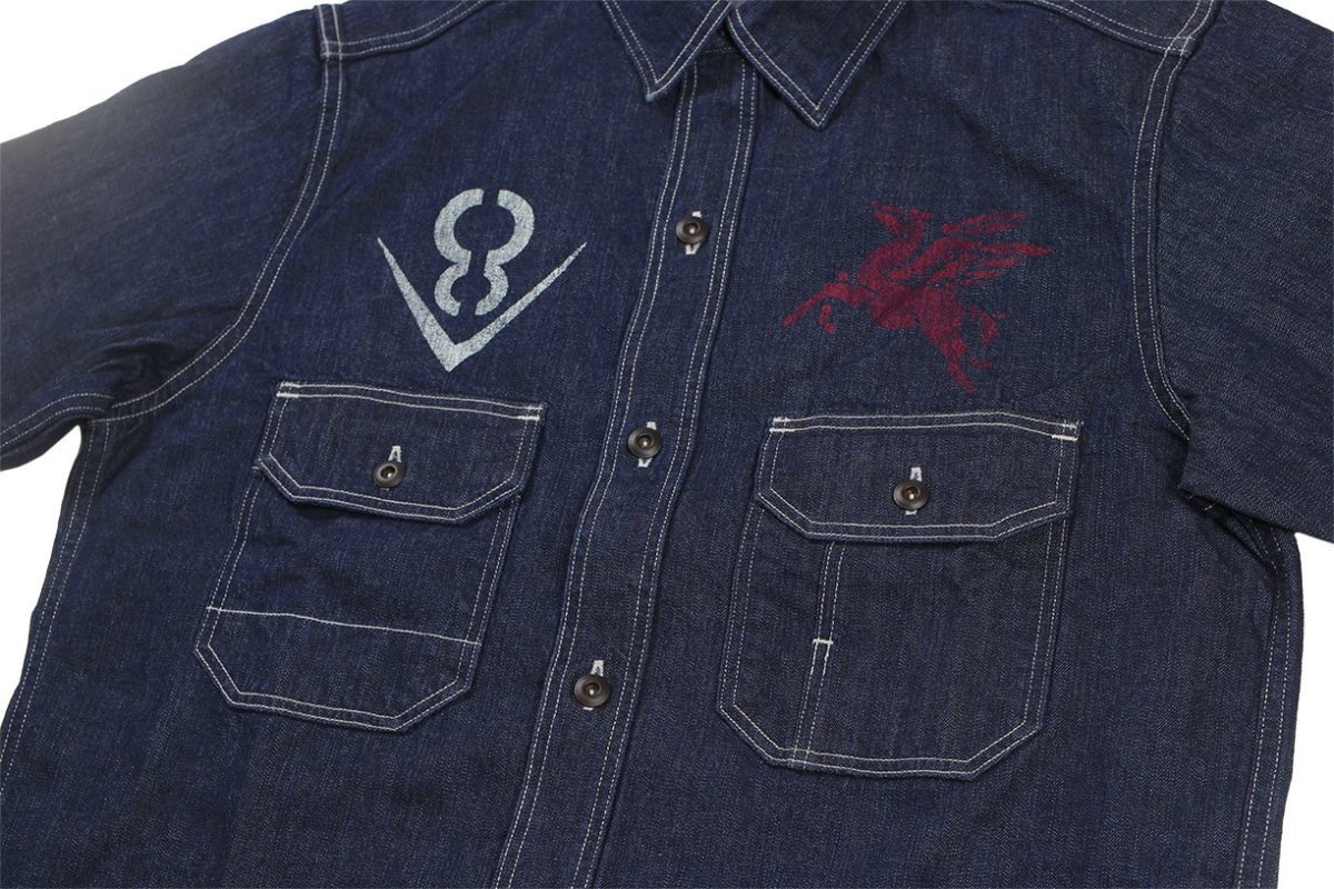 画像10: FREEWHEELERS & CO. [HOTRODDER CUSTOM "V8 ROADSTER" Birner MECHANIC SHIRT #2623003 8.5oz INDIGO DENIM size.14,15,16,17] (10)