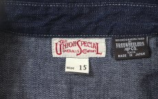 画像4: FREEWHEELERS & CO. [HOTRODDER CUSTOM "V8 ROADSTER" Birner MECHANIC SHIRT #2623003 8.5oz INDIGO DENIM size.14,15,16,17] (4)