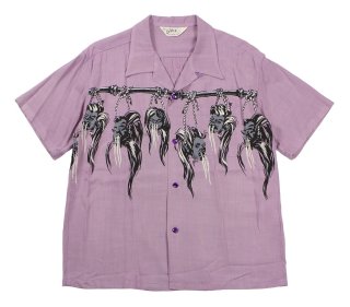 STAR OF HOLLYWOOD HOPSACK RAYON OPEN SHIRT “SHRUNKEN HEAD” Lot No