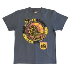 画像1: ’BO’S GLAD RAGS [100% Cotton Tee “Blowin’ Down This Old Dusty Road” by Woody Guthrie Dusty Blue size.M,L,XL] (1)