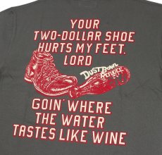 画像7: ’BO’S GLAD RAGS [100% Cotton Tee “Blowin’ Down This Old Dusty Road” by Woody Guthrie Fade Black size.M] (7)