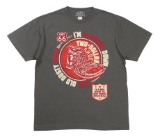 画像1: ’BO’S GLAD RAGS [100% Cotton Tee “Blowin’ Down This Old Dusty Road” by Woody Guthrie Fade Black size.M] (1)