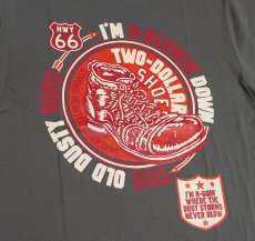 画像5: ’BO’S GLAD RAGS [100% Cotton Tee “Blowin’ Down This Old Dusty Road” by Woody Guthrie Fade Black size.M] (5)