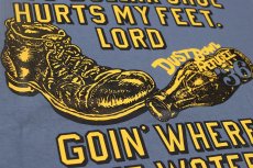 画像8: ’BO’S GLAD RAGS [100% Cotton Tee “Blowin’ Down This Old Dusty Road” by Woody Guthrie Dusty Blue size.L] (8)