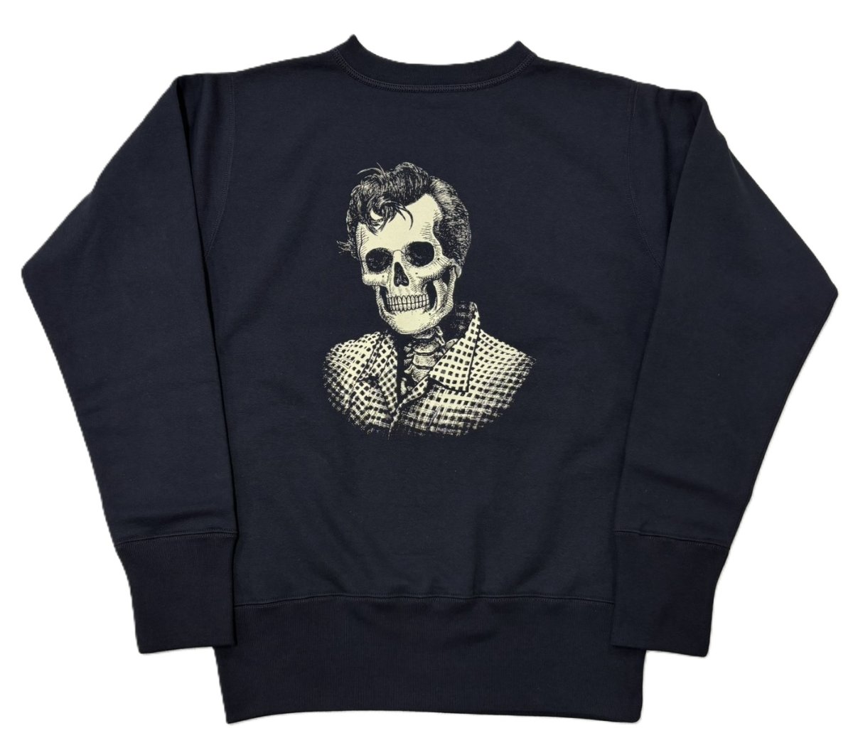 画像1: FREEWHEELERS & CO.＜Visions of the Great American Legends＞["BEAT GOES ON" SET-IN SLEEVE SWEAT SHIRT #2634002 JET NAVY size.36,38,40,42,44,46] (1)