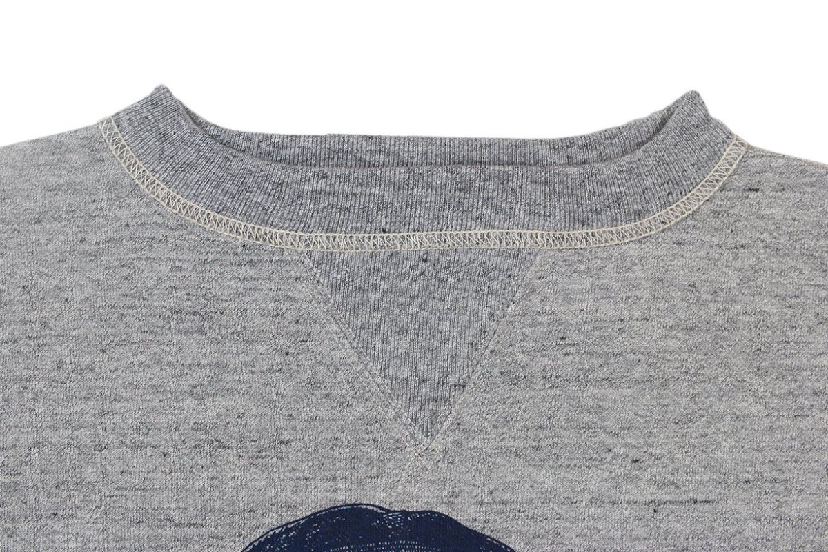 画像3: FREEWHEELERS & CO.＜Visions of the Great American Legends＞["BOUND FOR GLORY" DOUBLE V SET-IN SLEEVE SWEAT SHIRT #2634001 MIX GRAY size.36,38,40,42,46] (3)